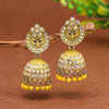 Yellow Color Mint Meena Earrings (MNTE471YLW)
