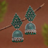 Green Color Oxidised Mint Meena Earrings (MNTE474GRN)