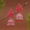 Red Color Oxidised Mint Meena Earrings (MNTE474RED)