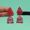 Red Color Oxidised Mint Meena Earrings (MNTE474RED)