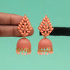Peach Color Oxidised Mint Meena Earrings (MNTE475PCH)