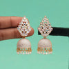 White Color Oxidised Mint Meena Earrings (MNTE475WHT)