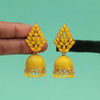 Yellow Color Oxidised Mint Meena Earrings (MNTE475YLW)