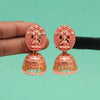 Peach Color Oxidised Mint Meena Earrings (MNTE479PCH)