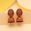 Red Color Oxidised Mint Meena Earrings (MNTE479RED)