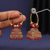 Red Color Oxidised Mint Meena Earrings (MNTE481RED)