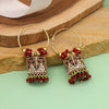 Red Color Oxidised Mint Meena Earrings (MNTE482RED)