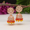 Yellow Color Rose Gold Mirror Earrings (MRE121YLW)