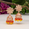 Yellow Color Rose Gold Mirror Earrings (MRE122YLW)