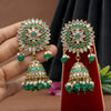 Green Color Mirror Earrings (MRE125GRN)