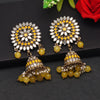 Yellow Color Mirror Earrings (MRE125YLW)