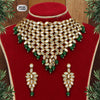 Green Color Choker Kundan Mirror Necklaces Set (MRN101GRN)