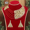 Red Color Mirror Kundan Necklace Set (MRN104RED)
