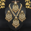 Maroon & Green Color Kundan Mirror Necklaces Set (MRN107MG)