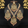 Pink Color Kundan Mirror Necklaces Set (MRN107PNK)