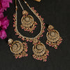 Pink Color Kundan Mirror Necklaces Set (MRN107PNK)