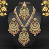 Purple Color Kundan Mirror Necklaces Set (MRN107PRP)