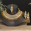 Brown Color Kundan Mirror Necklaces Set (MRN109BRW)