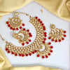 Maroon Color Kundan Mirror Necklaces Set (MRN110RED)