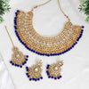 Blue Color Kundan Mirror Necklaces Set (MRN115BLU)
