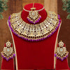 Purple Color Kundan Mirror Necklaces Set (MRN115PRP)