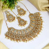 Gold Color Kundan Mirror Necklace Set (MRN116GLD)