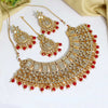 Red Color Kundan Mirror Necklaces Set (MRN116RED)