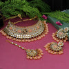 Peach Color Kundan Mirror Choker Necklace Set (MRN125PCH)