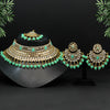 Parrot Green Color Kundan Mirror Choker Necklace Set (MRN127PGRN)