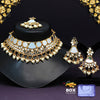 White Color Kundan Mirror Choker Necklace Set (MRN135WHT)