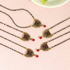 Maroon & Green Color 5 Piece Of Mangalsutra Combo (MS164CMB)