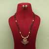 Gold Color Long Mangalsutra With Earrings (MS317GLD)