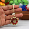 Red Color Antique American Diamond Maang Tikka (MTK480RED)