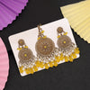 Yellow Color Earrings With Maang Tikka (MTKE467YLW)