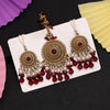 Maroon Color Earrings With Maang Tikka (MTKE468MRN)