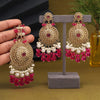 Rani Color Earrings With Maang Tikka (MTKE469RNI)