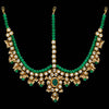 Green Color Imitation Pearl & Kundan Work Matha Patti (MTP40GRN)