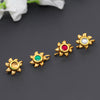 Multi Color Kundan Nose Pin Combo Of 4 Pieces (NSP142CMB)