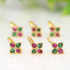 Rani & Green Color Nose Pin Combo Of 6 Pieces (NSP224CMB)