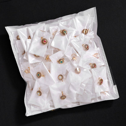 100 Pieces Nose Pin Assorted Color And Design Combo (NSP285CMB)