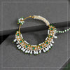 Green Color Glass Stone & Beads Nose Nath (NTH307GRN)