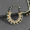 Green Color Glass Stone & Beads Nose Nath (NTH308GRN)