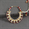 Maroon Color Glass Stone & Beads Nose Nath (NTH308MRN)