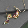 Rani Color Glass Stone & Beads Nose Nath (NTH310RNI)