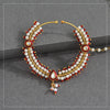 Maroon Color Kundan & Beads Meenakari Nose Nath (NTH320MRN)