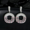 Pink Color Premium American Diamond Earrings (PADE356PNK)