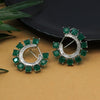 Green Color Premium American Diamond Earrings (PADE357GRN)
