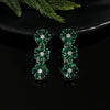 Green Color Premium American Diamond Earrings (PADE362GRN)