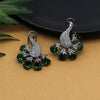 Green Color Premium American Diamond Earrings (PADE366GRN)