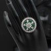 Green Color Premium American Diamond Rings (PADR470GRN)